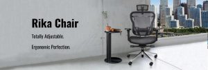 Ergonomic office chair with mesh back, leather seat, and headrest